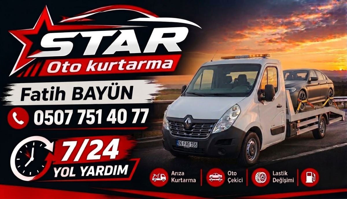 Star Oto Kurtarma tanıtım afişi — Fatih Bayün, 7/24 yol yardım