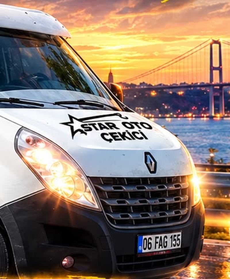 Star Oto Çekici yazılı aracın ön görünümü ve 06 FAG 155 plakası